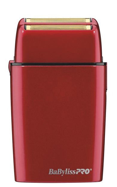 BaByliss PRO FXFS2R Cordless Metal Double Foil Shaver - Red