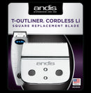 Andis Cordless T-Outliner Carbon Steel Li Square Blade (04545)
