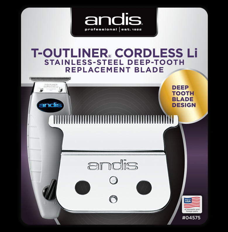 Andis Cordless T-Outliner Li Stainless Steel Deep Tooth GTX Blade (04575)