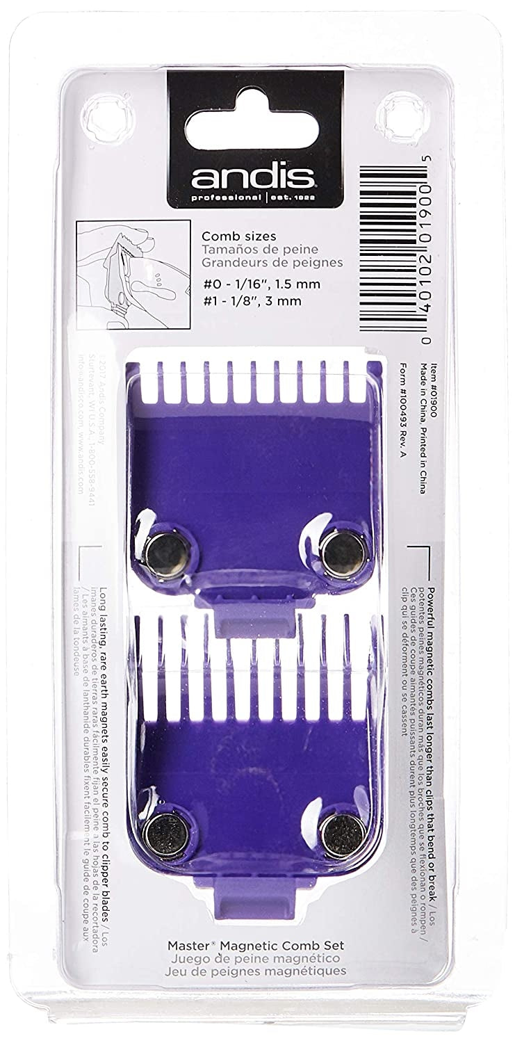 Andis Master Magnetic Dual Pack Comb Set - Size 0 & 1 (01900)