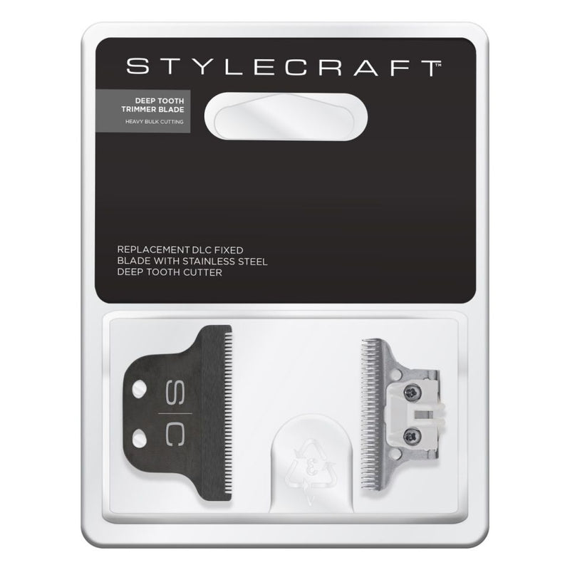 Stylecraft Clipper Blade with DLC Fixed Blade & Deep Tooth Gold Titanium Cutter