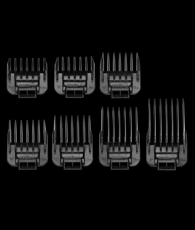 Andis 7-Piece Snap-On Blade Attachment Comb Set (01380)