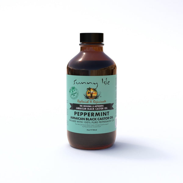 Sunny Isle Jamaican Black Castor Oil Infused with 100% Pure Peppermint Oil (118ml/4oz)