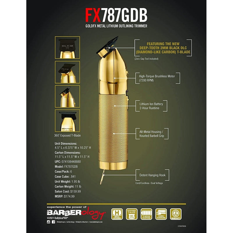 Babyliss Pro GoldFX Cordless Clipper FX870G