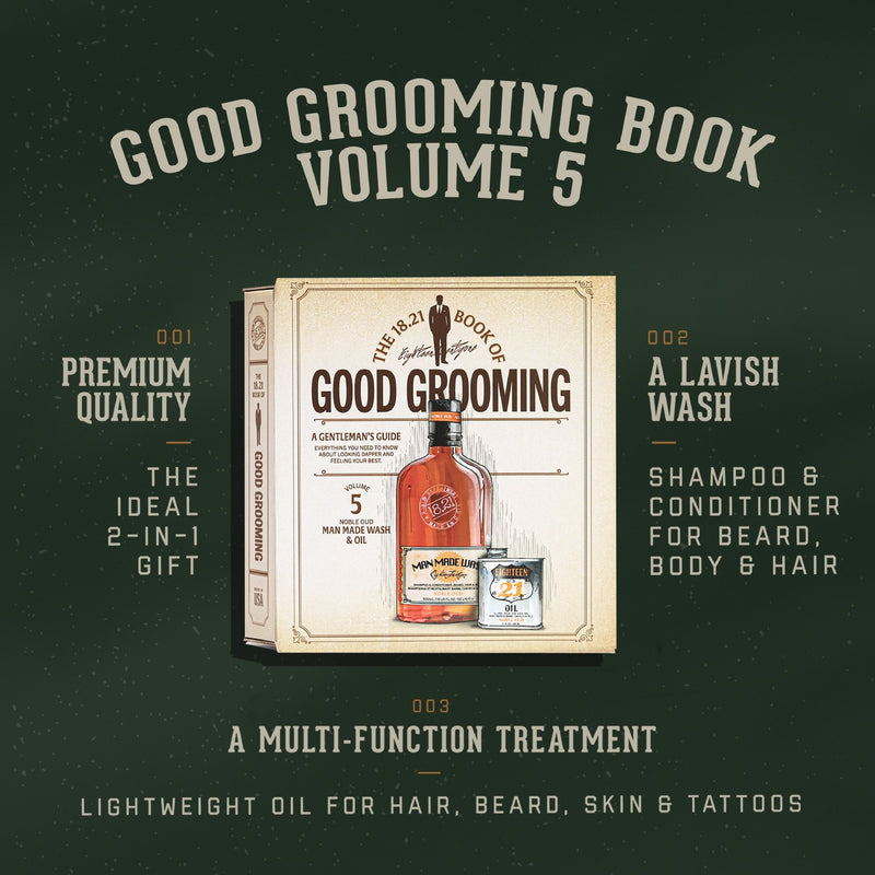 18.21 Man Made Book of Good Grooming Men's Gift Set Volume 5 - Noble Oud