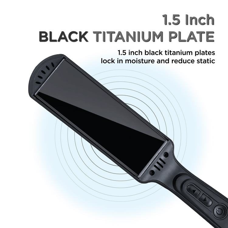 Croc Premium Black Titanium Flat Iron 1.5"