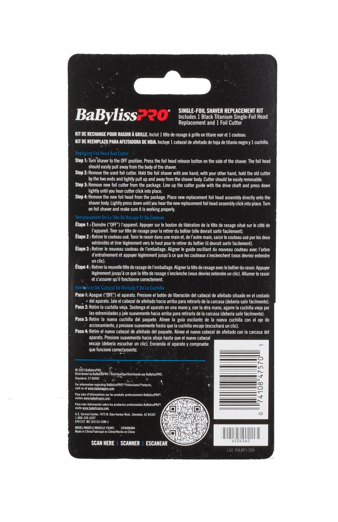 BaByliss PRO Replacement Single Foil w/ Cutter for FXLFS1 (FXLRF1)