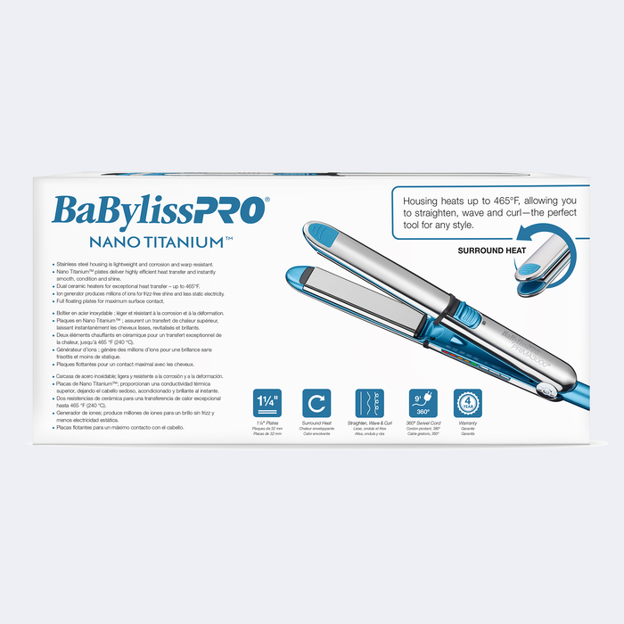 BaBylissPRO Nano Titanium Prima 3000 Flat Iron 1.25 BNT3000TUC