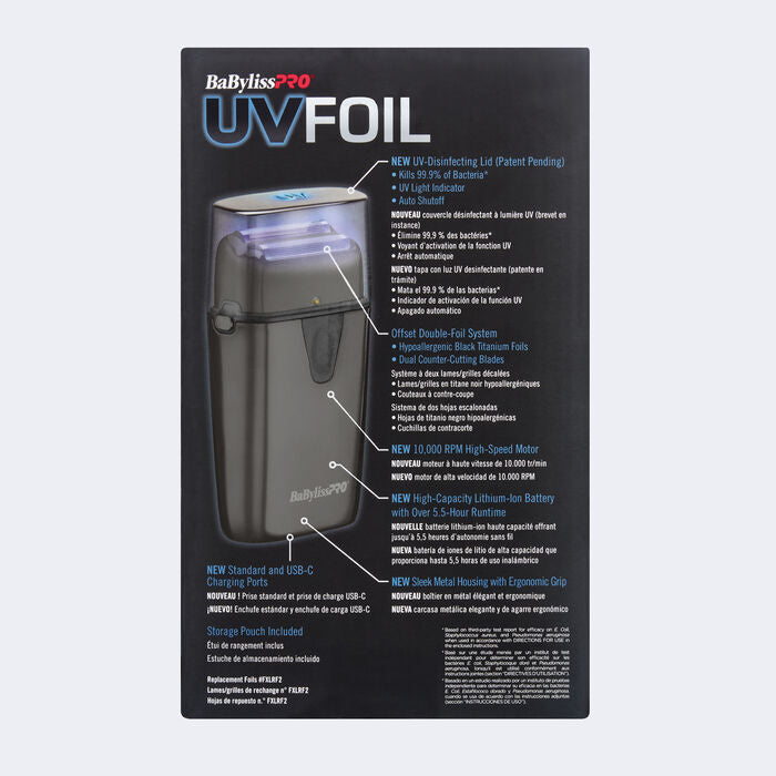 BaBylissPRO UV-Foil Cordless Double Foil Shaver (FXLFS2)